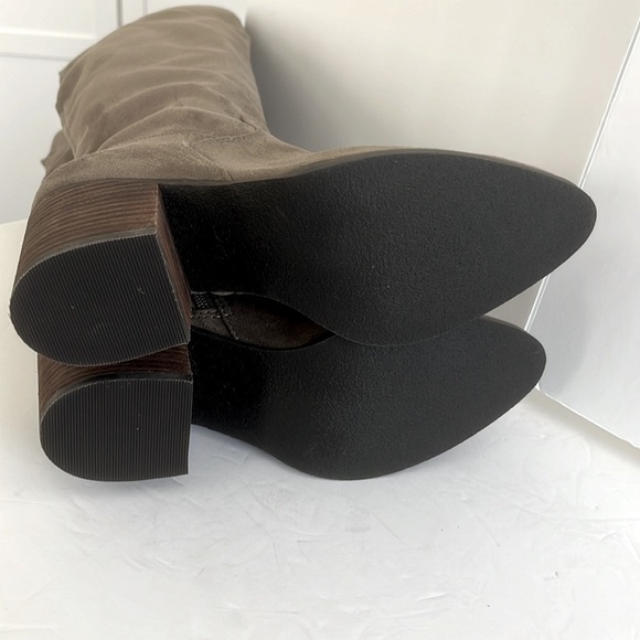 BP. Luke Taupe Microfiber Almond Toe Bohemian Over the Knee Boots Size 7M New - Picture 5 of 5